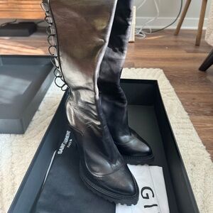 Authentic Alexander McQueen Leather Knee Boots Size:8.5
